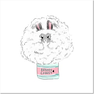 Brian the Cotton Candy Bunny Posters and Art